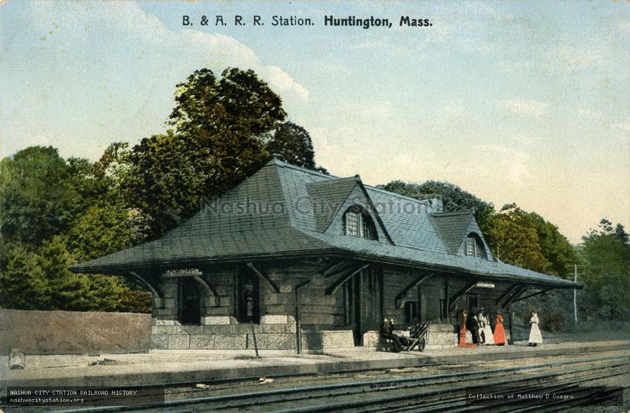 Postcard: Boston & Albany Railroad Station, Huntington, Massachusetts